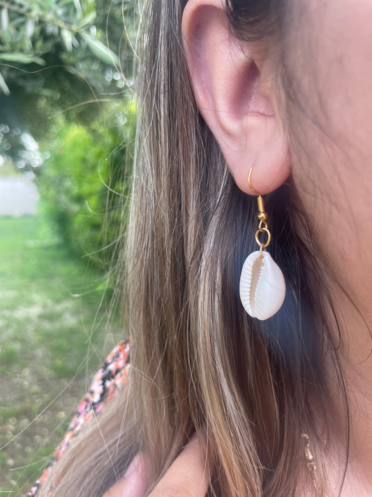 Boucle d’oreille coquillage